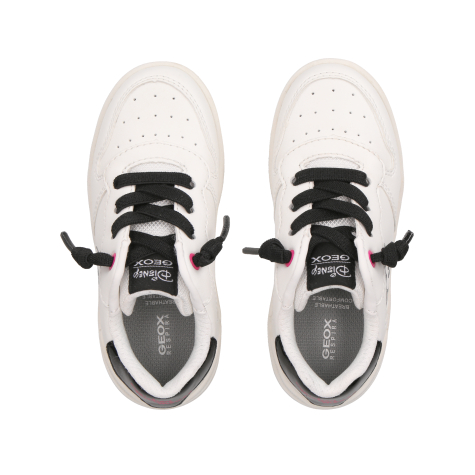 Geox Mädchen Sneaker J Eclyper Girl – Bequeme Schuhe Mit Doppelklettverschluss, Weiß, Größe 37