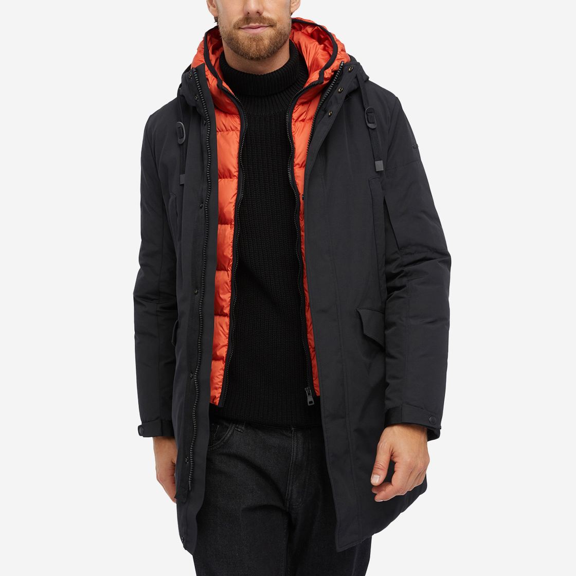 Geox VELLETRI PARKA - Schwarz - Sohle