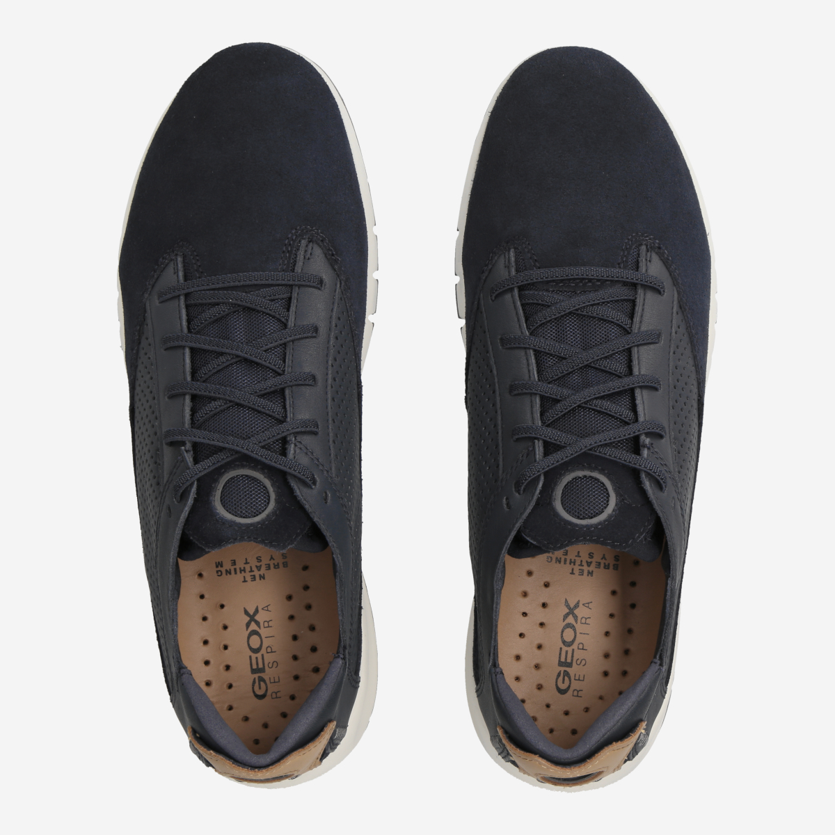 Zapatillas Geox U Aerantis A Para Hombre - Azul Marino, Transpirables, Con Membrana Impermeable, Suela Perforada Y Sistema De Ventilación